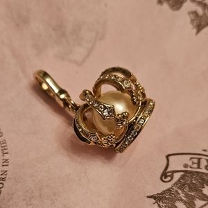 Juicy Couture Gold Crown Charm with Pearl